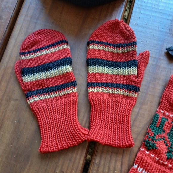 True vintage antique 1930's 30's toddler baby little girls retro hats mittens - Picture 5 of 13